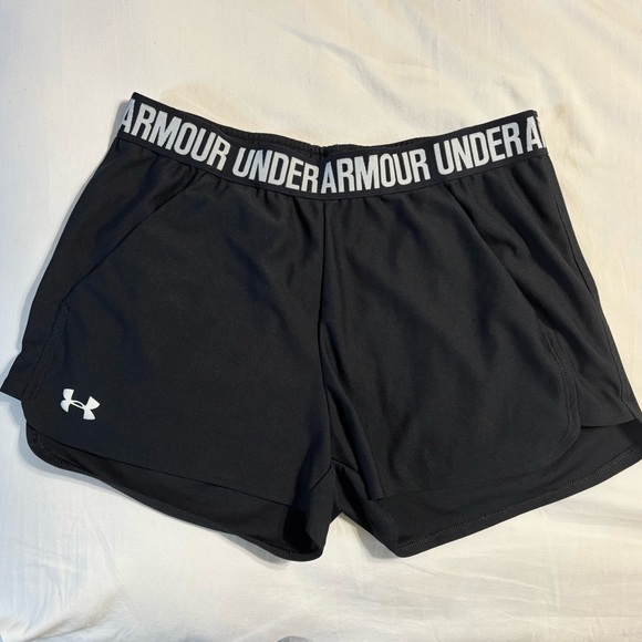 Under Armour Black HeatGear Athletic Shorts - Picture 1 of 4